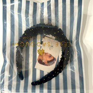 Brand new in bag Lele Sadoughi black velvet headband